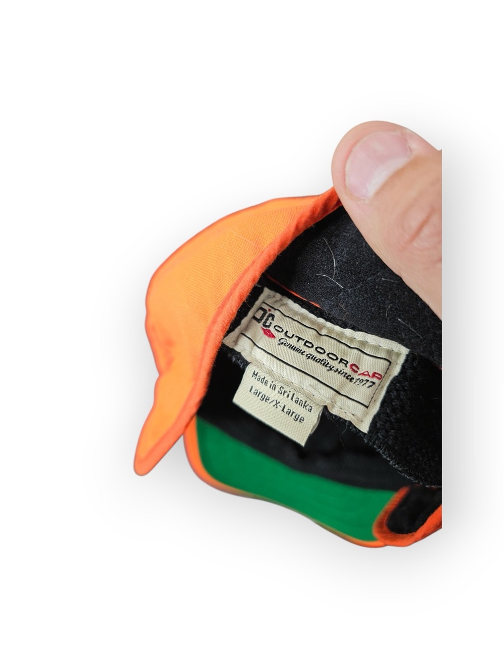 Vintage Outdoor Cap Blaze Orange GORE TEX Ear Flap Hunting Hat L/XL Green - Picture 6 of 6